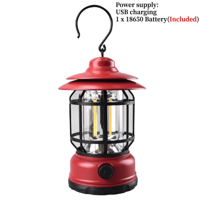 Уличный COB кемпинговый фонарь многофункциональный ретро портативный светодиодный подвесной аварийный фонарь палаточный фонарь