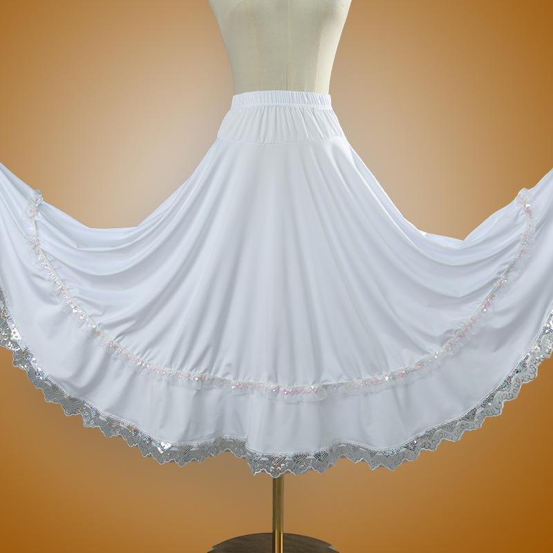 Square Dance Stage Costume: High Waist Ethnic Swing Skirt for Women (Adult, Spring/Summer)