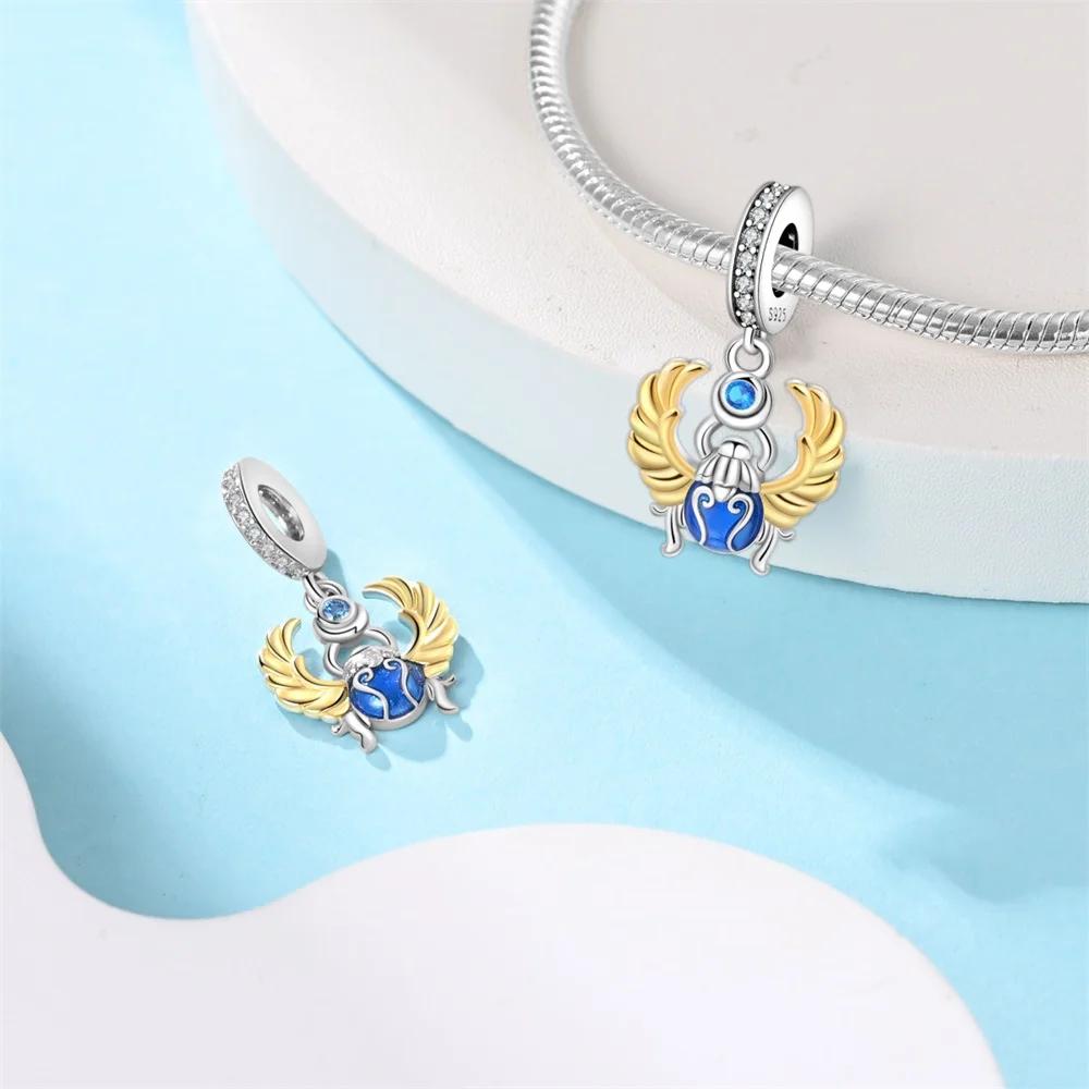 Charms Copper Original Floral Umbrella Four Leaf Clover Moon Butterfly Bracelets Beads Fit Women Diy Fine Jewelry Gifts