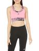 Adidas LBT93 Sports Medium Running Bliss Reflective Size S Women's Bra, Support, Printed, Bra, Pink/Black (HL6113), (AA-B Cup)
