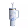 Новая двухслойная чашка из нержавеющей стали 40 унций, автомобильная чашка для ледяного пива с ручкой, 40 унций, чашка для питья на открытом воздухе
