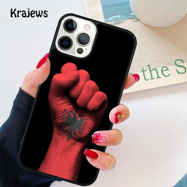 Albanian Flag soft Phone Case Cover For iPhone 17 Air 16 15 14 plus 12 13 pro max coque Shell Fundas