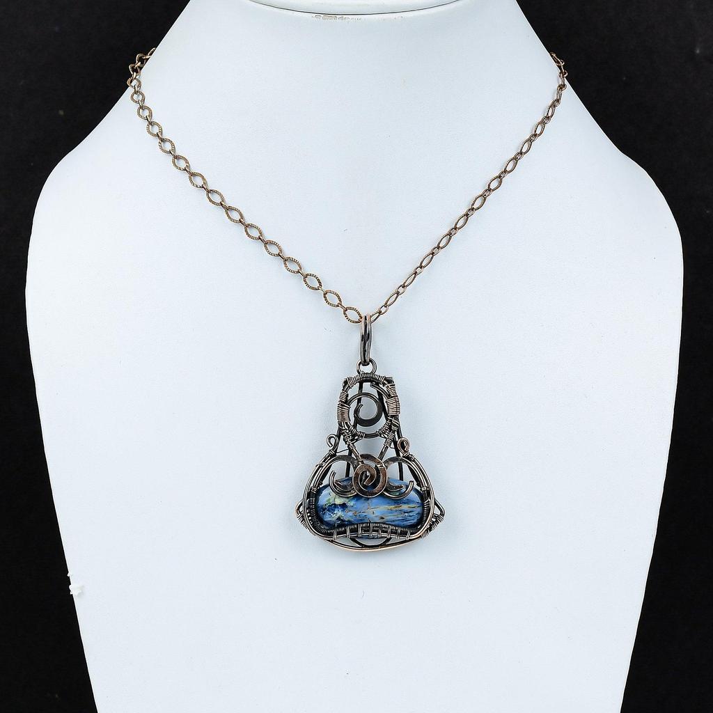 Pietersite Copper Cuins Cuin Wrapped Cuin Wire Wrapped Gemstone Cuin Pietersite Jewelry Handmade Wire Wrap Jewelry Gift For Women