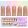 Manicure Wearable Nail French No Tracse Wearable Nail Removable Manicure French Wearable Manicure Fake Nail Stickers
