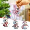 Christmas Snowman Pendant Acrylic Cartoon Snowman Hanging Ornaments Holiday Christmas Tree Hanging Snowmen for Home Decor