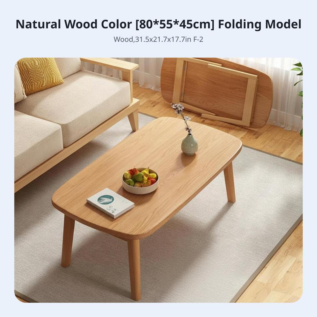Foldable Cashew-Shaped Centerpiece Space-Saving Living Room Table Foldable Legs Space-Efficient for Apartment Dwellers