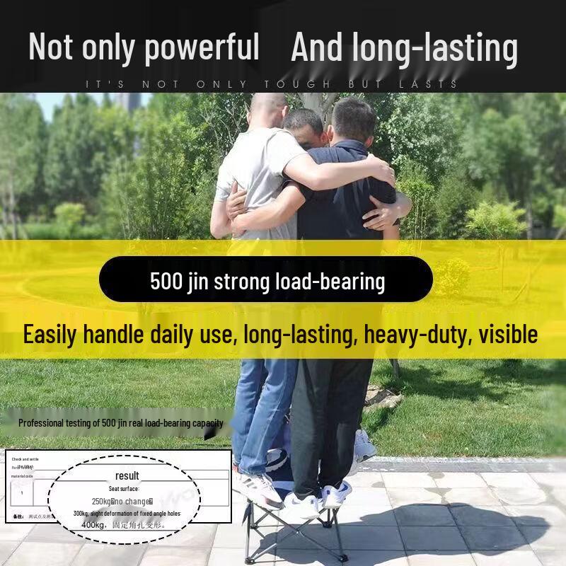 Portable Folding Camping Stool with Backrest