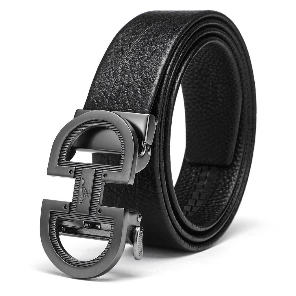 Мужской ремень с автоматической пряжкой, деловой универсальный ремень, высококачественный ремень для брюк, модный новый продукт в стиле ретро