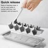Stainless Steel Ice Cube Trays 18-Slot Ice Cube Mold with Easy Release Handle Removable Ice Maker for Bars Kitchens