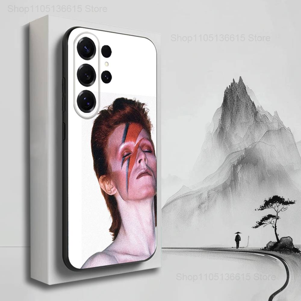 Singer D-David B-BOWIE Phone Case For Samsung S25,S24,S23,S22,S21,S20,S10,S9,Ultra,Plus,Lite,FE,Soft Silicone Black Cover