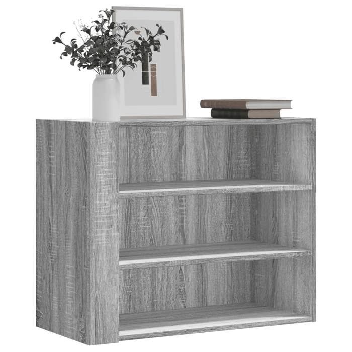 VidaXL Wall Cabinet Sonoma Grey 75x35x60 Cm Engineered Wood, Hanging Cabinet, Wall Cupboard, Bathroom Cabinet 848421