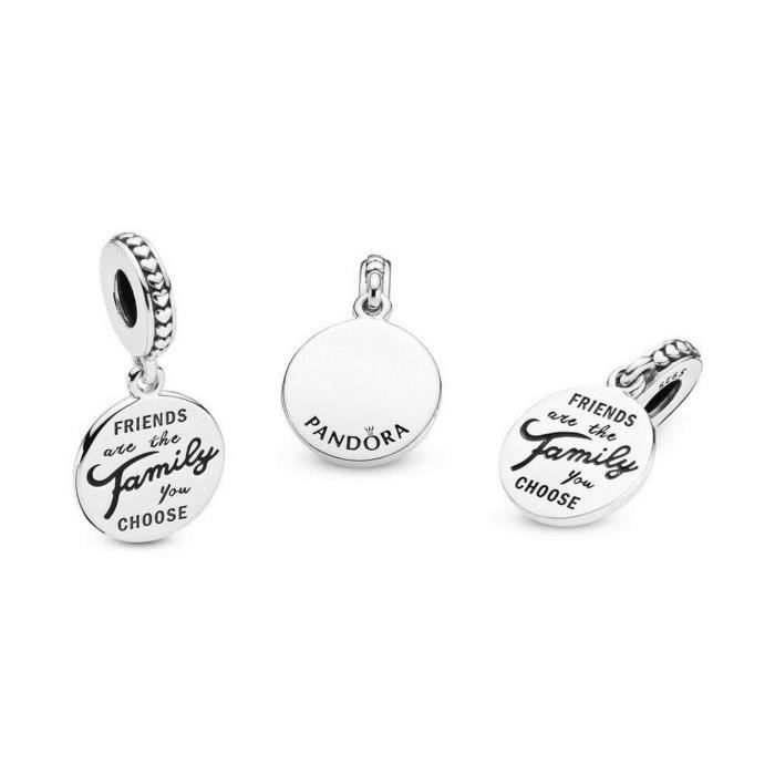 Charm pendentif - Pandora - Argent 925 - Émail noir - Original - Femme