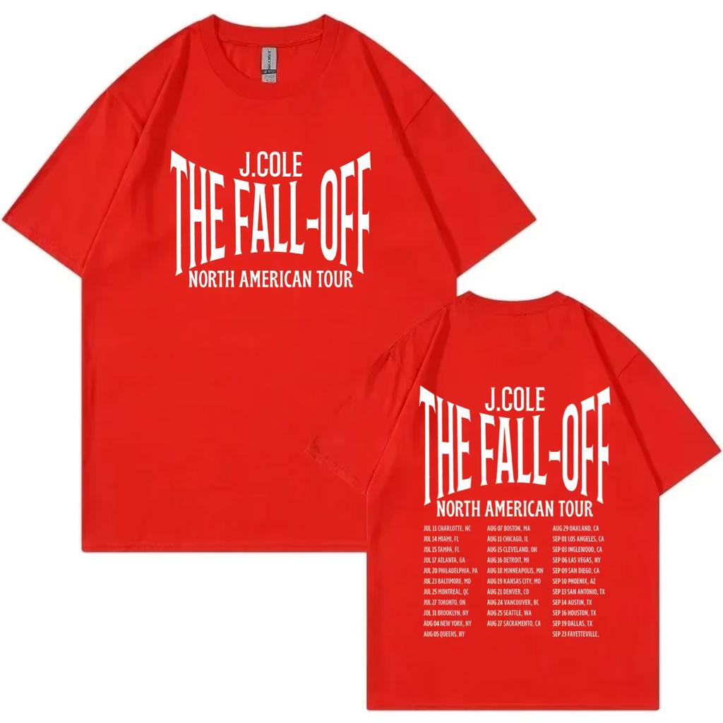 Rapper J Cole The Fall Off Tour 2026 Print T Shirt Harajuku Hip Hop Short Sleeve Tshirt Unisex Unisex Casual Fashion Loose Tshirts
