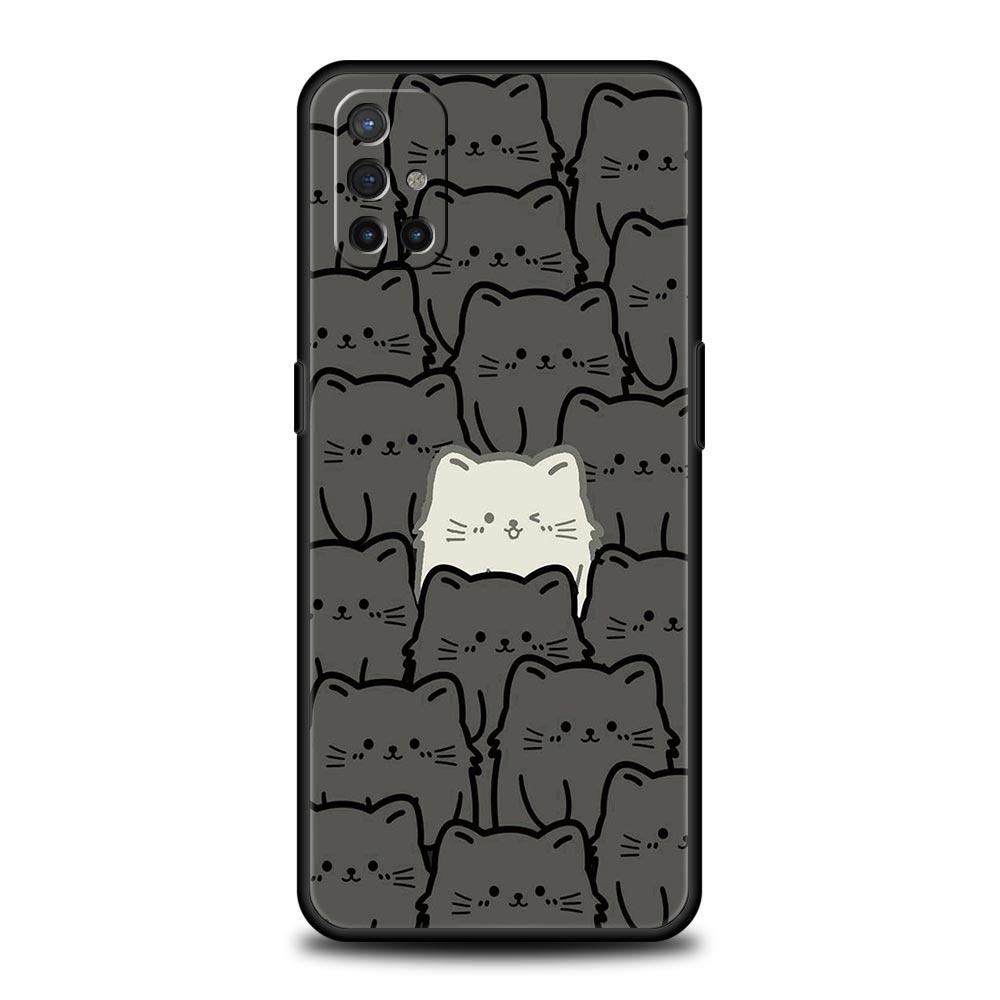 Чехол для телефона для OnePlus 12 11 10 9 Pro 9T 12R 10R 9R 9RT 10T 8T 8 7 6T 7T Nord 2T CE 2 5G N200 N10 N100 Мягкий чехол с принтом кошки