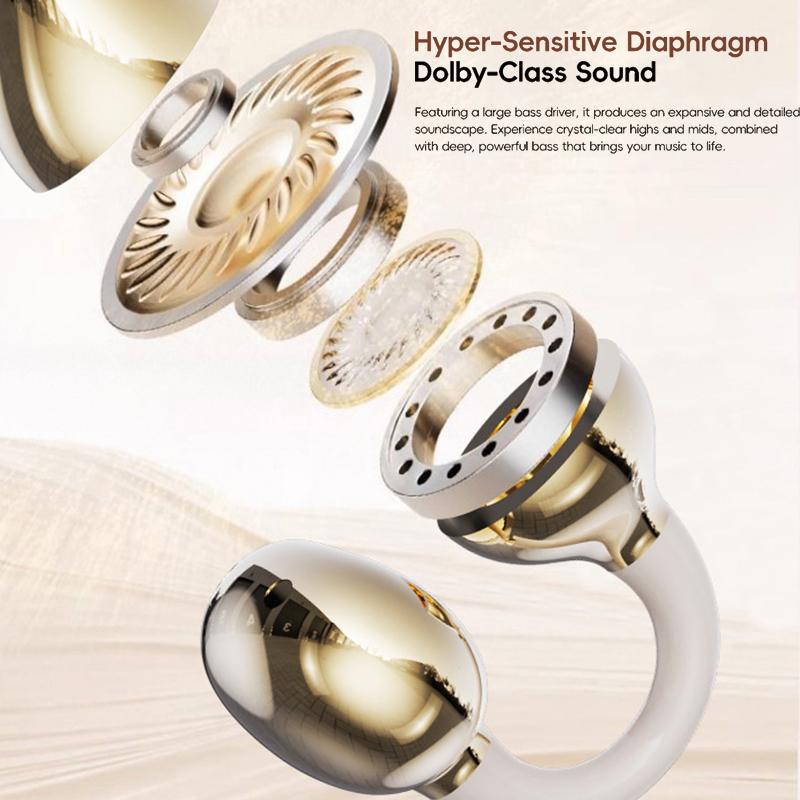 Спортивные Bluetooth TWS Earclip Наушники Q1H0 с Шумоподавлением, Блестящие, Бабочка, Алмазные для Походов на Открытом Воздухе