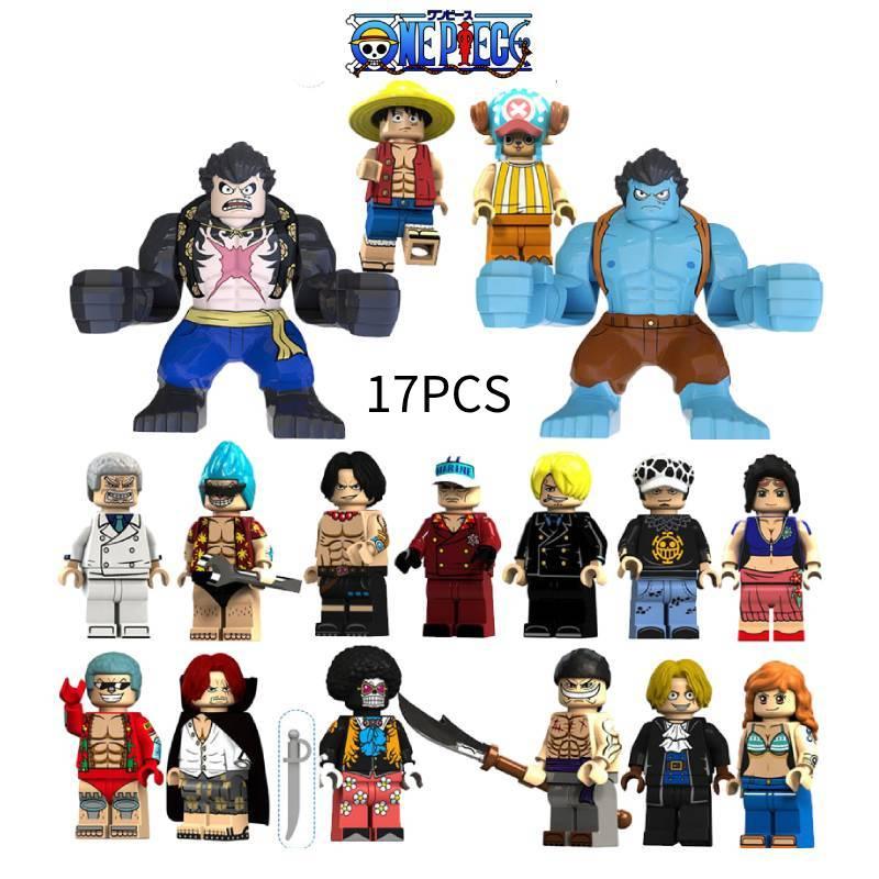 Коллекционный набор игрушек One Piece Король пиратов Шанкс Белоус Эйс Сабо Кошмарный Луффи и Манки Д.. Конструктор Луффи