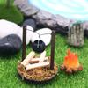 Модель Подвесной Котел Кукольные Домики Котел 1:Реалистичная модель подвесных кастрюль в масштабе 1:12 для темы кемпинга