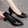 Туфли для мам, одинарные туфли, мягкая подошва, женские, весна и осень, удобные, с круглым носком, 2025, летняя женская обувь, средний каблук, для женщин среднего и пожилого возраста, c