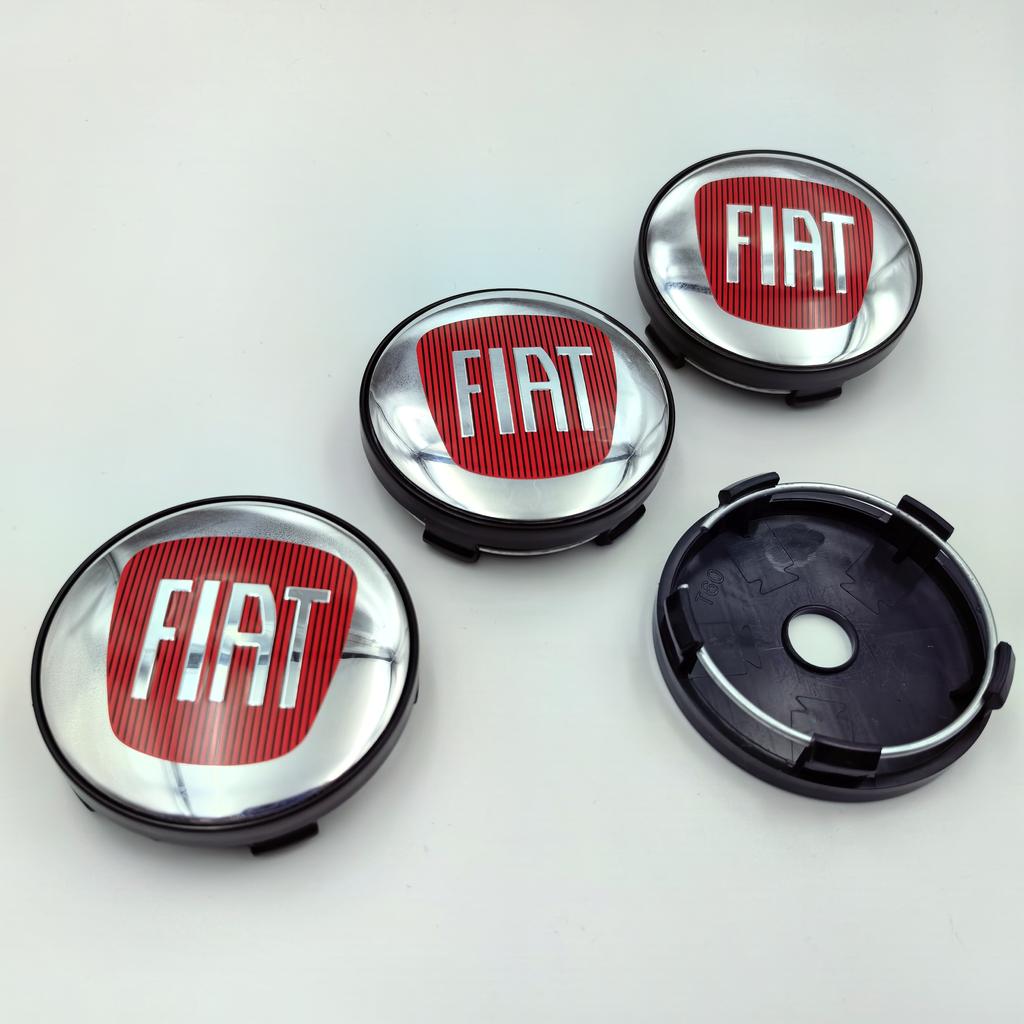4 шт. 60 мм логотип fiat Колпачки ступицы колеса автомобиля Значок Аксессуары для стайлинга Серебристый ИЛИ Черный Совместимо с FIAT