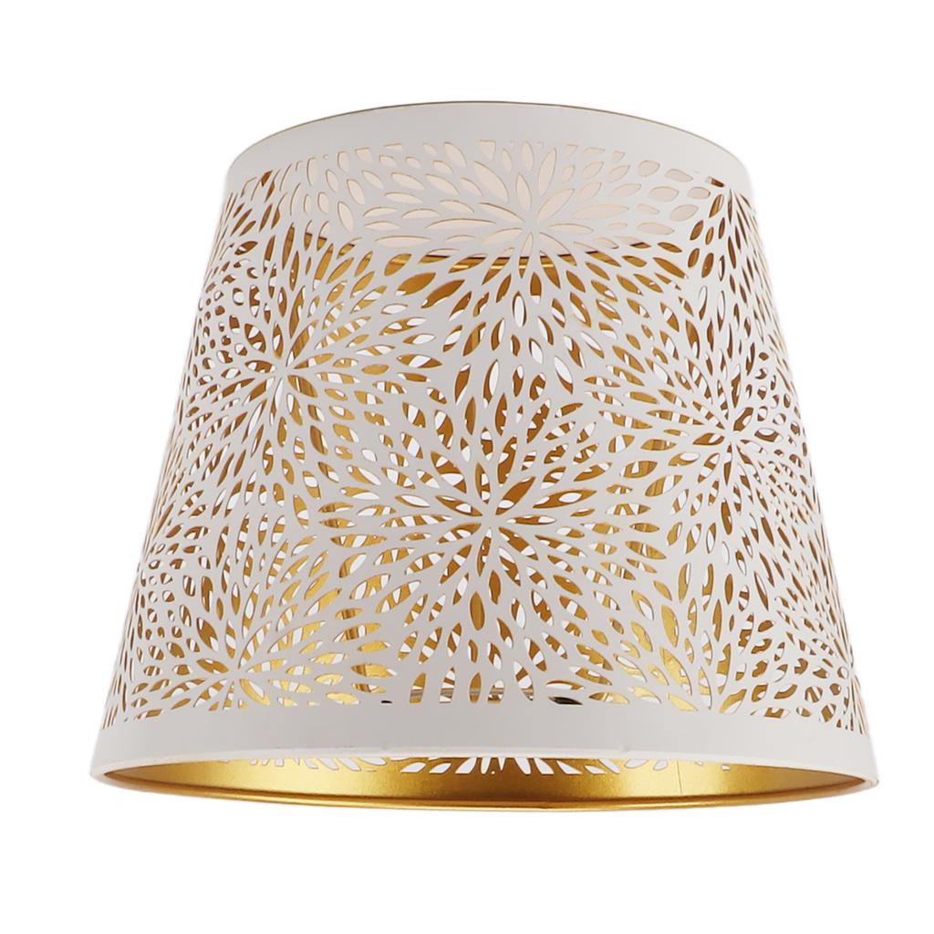 Абажур E27 E26 Белый резной цветочный узор из железа Современный дизайн Простая установка абажура для лампы