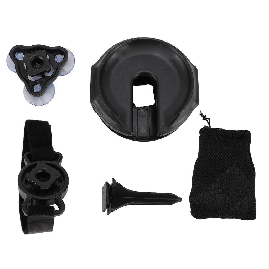 Outdoor Portable Wine Glass Holder Base Rack with 3 Attachments for Boats Picnics Patio Black