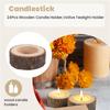 Good-24Pcs Wooden Candle Holder,Votive Tealight Holder For Wedding Party For Table,Birthday Christmas Party Home Decor
