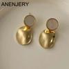 ANENJERY Новое поступление преувеличенных геометрических сережек-гвоздиков для женщин Изысканные серьги для пирсинга Ювелирные изделия Аксессуары