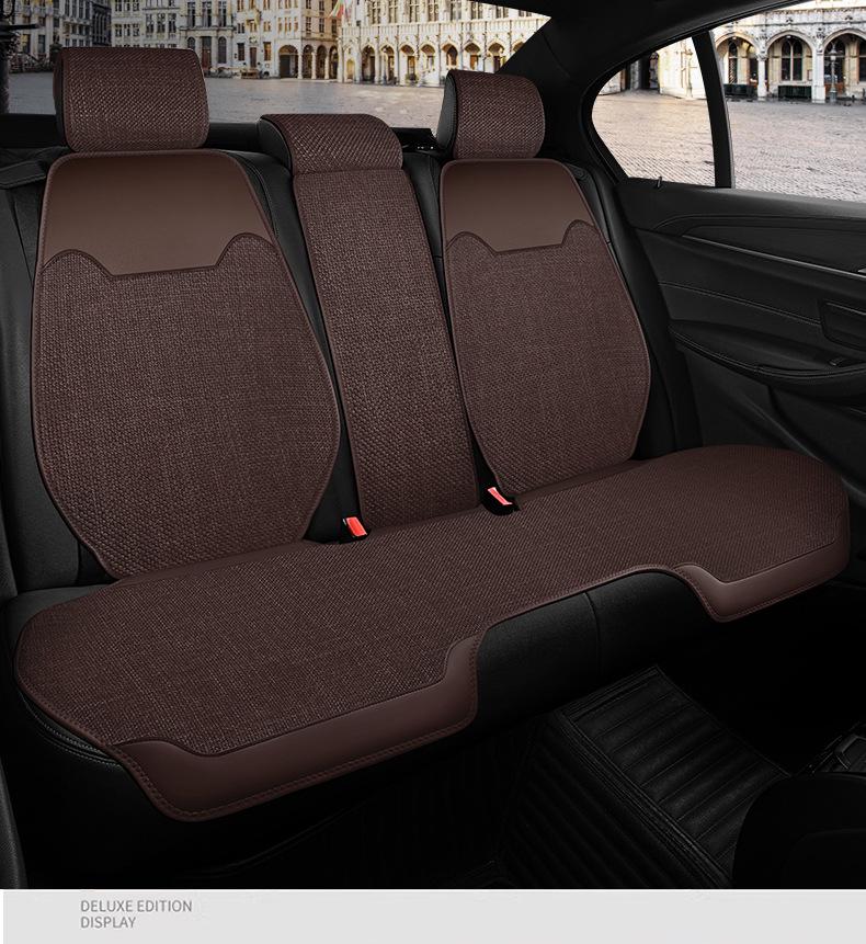 Breathable Linen Seat Covers for Geely Galaxy L7/LT MAX - Asian Games Phantom Design