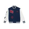 Vans Logo Embroidered Loose Baseball Jacket Unisex Jackets Navy-Blue VN0002ECLKZ
