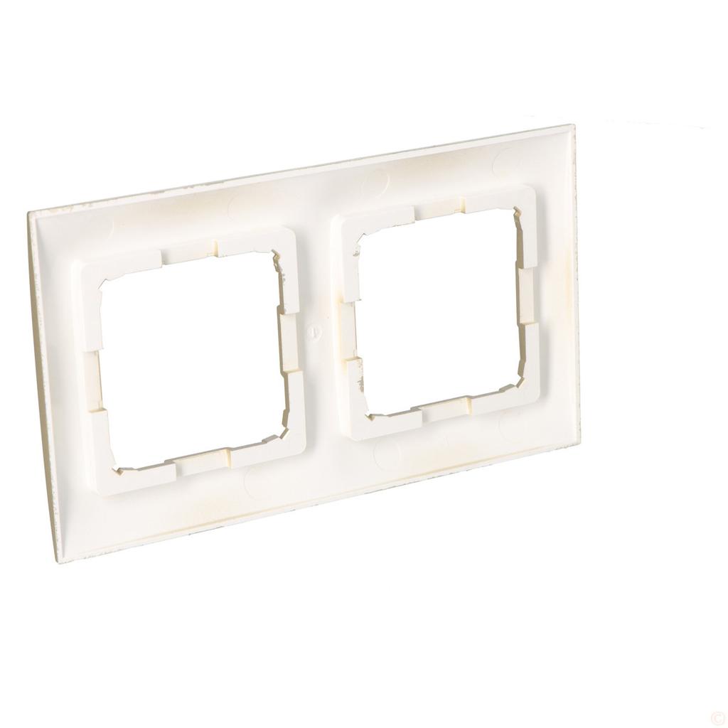 Universal 2-gang frame IP20 / IP44, matte gold Simon54