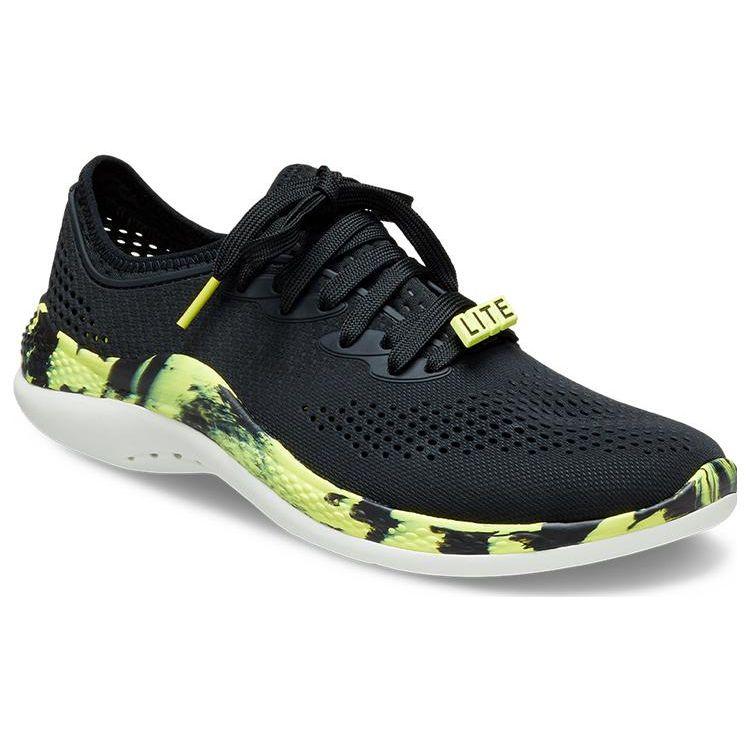 Crocs Literide Простые Удобные Спортивные Повседневные Мужские Туфли Черные Оранжевые 207633-02K