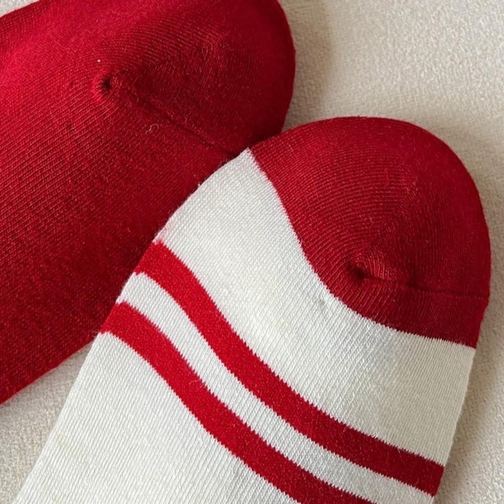 Cotton Cartoon Red Socks Soft Zodiac Year Socks Cute Year of The Horse Socks  Gift