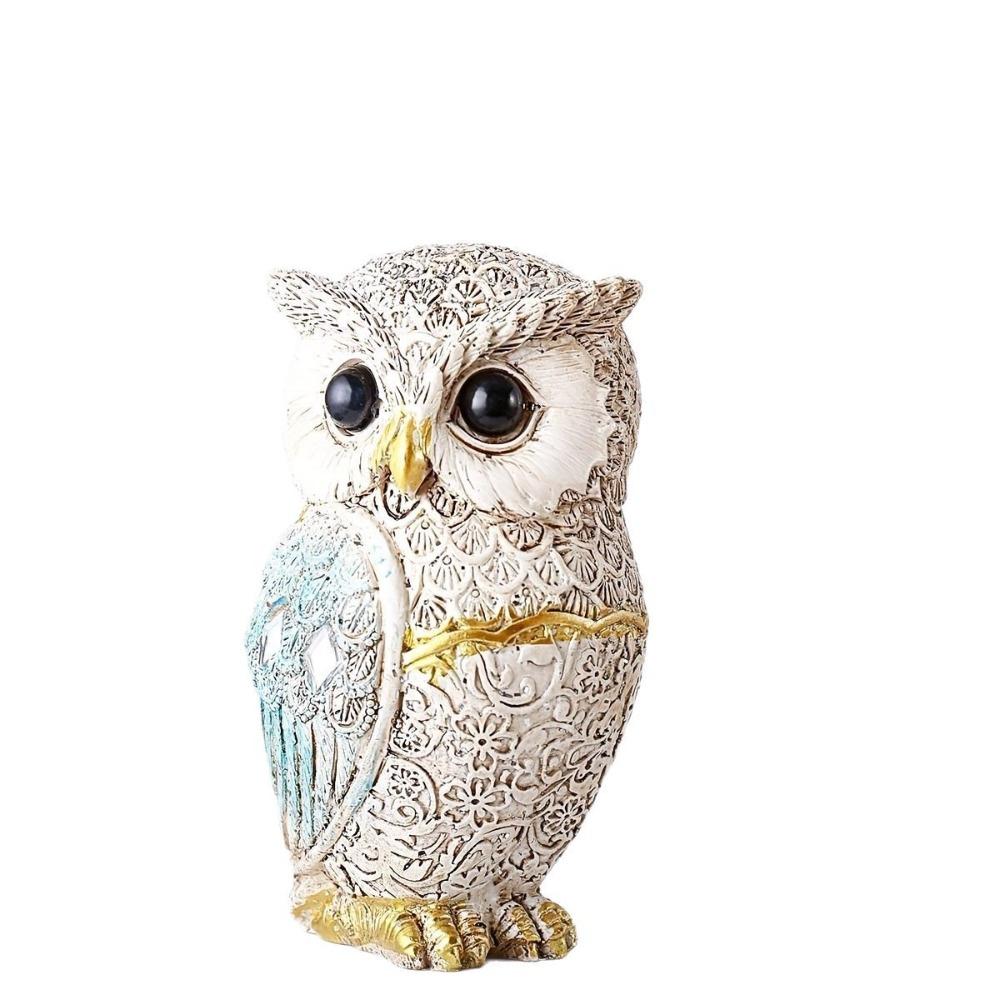 Vivid Owl Statue Cute Desktop Ornament Micro Landscape Bird Miniature Figurine  Home