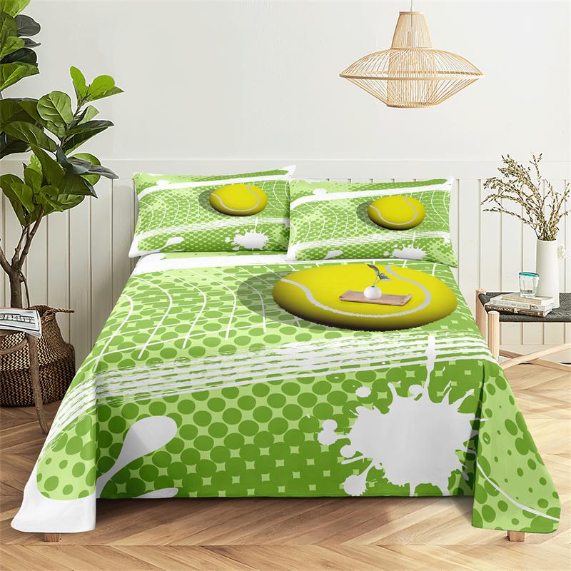 Теннис, футбол Спорт 0.9/1.2/1.5/1.8/2.0m Постельное белье Цифровая печать Полиэстер простыня с наволочкой Постельное белье с принтом