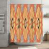 Colorful Retro Sunburst Shower Curtain Modern Decor For Bathrooms With Vivid Design Pattern