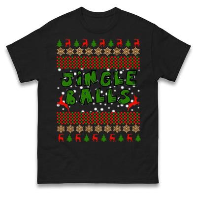 Рождественская смешная футболка Jingle Balls