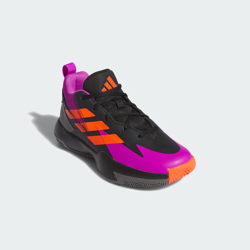 Adidas Junior Cross Em Up Select Basketball Core Orange Size Boys and Sizes Unisex Shoes, NKK21, Black/Purple Burst/Impact (IG6639), 24.0 cm, Girls,