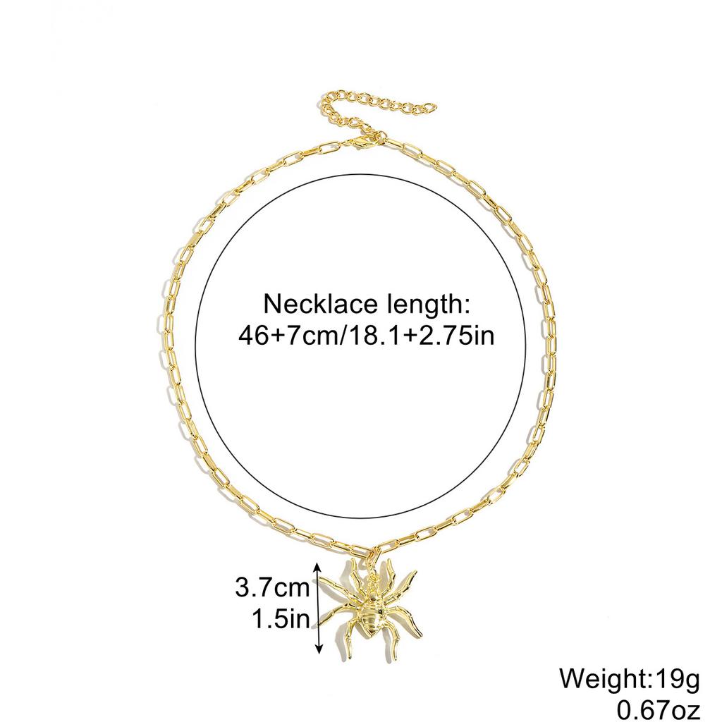 Ожерелье для женщин Готические украшения Хэллоуин Темная летучая мышь Призрак Череп Подвеска Тыква Паук Хэллоуин Ожерелье Красивое элегантное ожерелье для нее