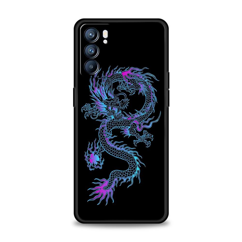 Модный чехол для телефона с драконом для Oppo Find X5 A54 A53 A52 A9 2020 A15 A95 A16 A76 A74 A12 Reno7 SE Reno6 Pro Plus 5G, мягкий чехол из ТПУ
