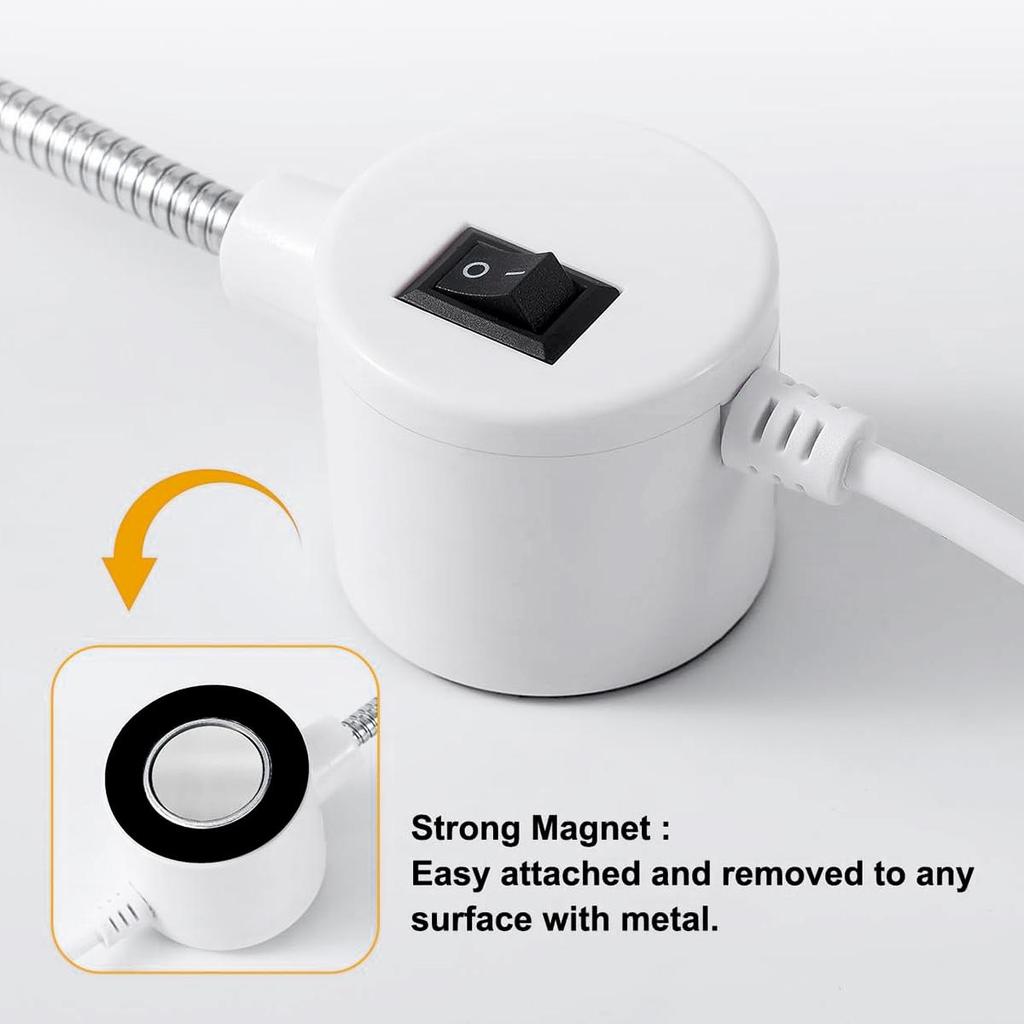 Промышленный светодиодный светильник 1 Вт 2 Вт 3 Вт портативный магнитный гусиная шея рабочий светильник швейная машина крепкий европейский штекер подвесной гибкий мощный