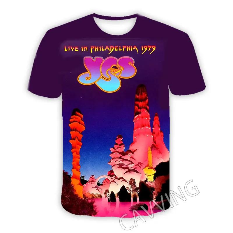 YES Band 3D-печать Спортивная дышащая быстросохнущая мужская футболка Рок Хип-Хоп Панк Хэви-метал Повседневная уличная мода Топ с коротким рукавом