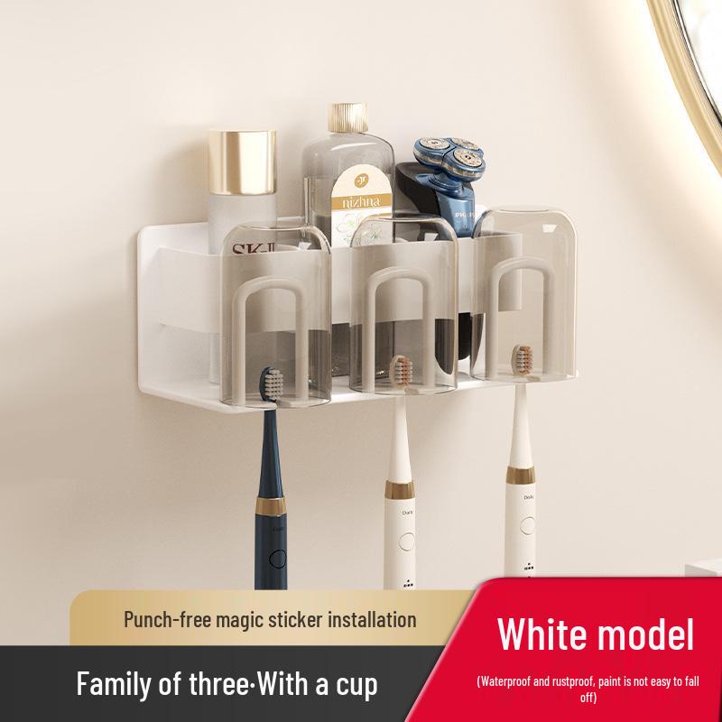 Настенный набор держателей для зубных щеток и ополаскивателя для рта без сверления