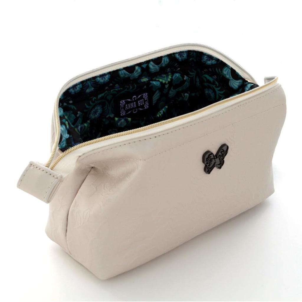 Косметичка Anna Sui с тиснением в виде роз (слоновая кость) Anna Sui Женский 001206-0001-01