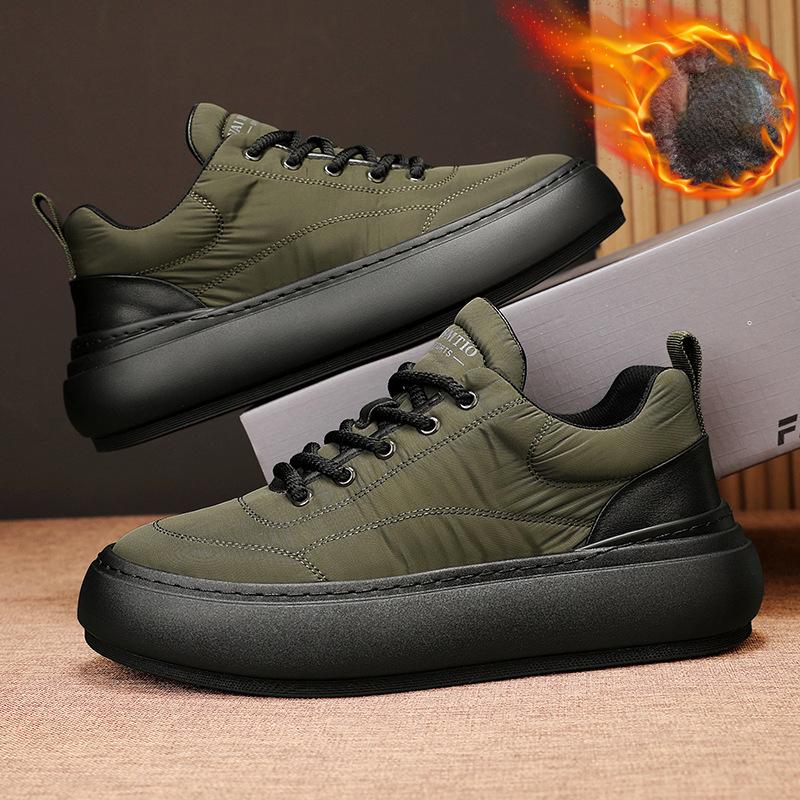 Fashion Fashion Waterproof Snow Cotton Shoes 2024 Winter New Soft Sole Vulcanized Warm Shoes with Plush Man Shoes Zapatillas Hombre