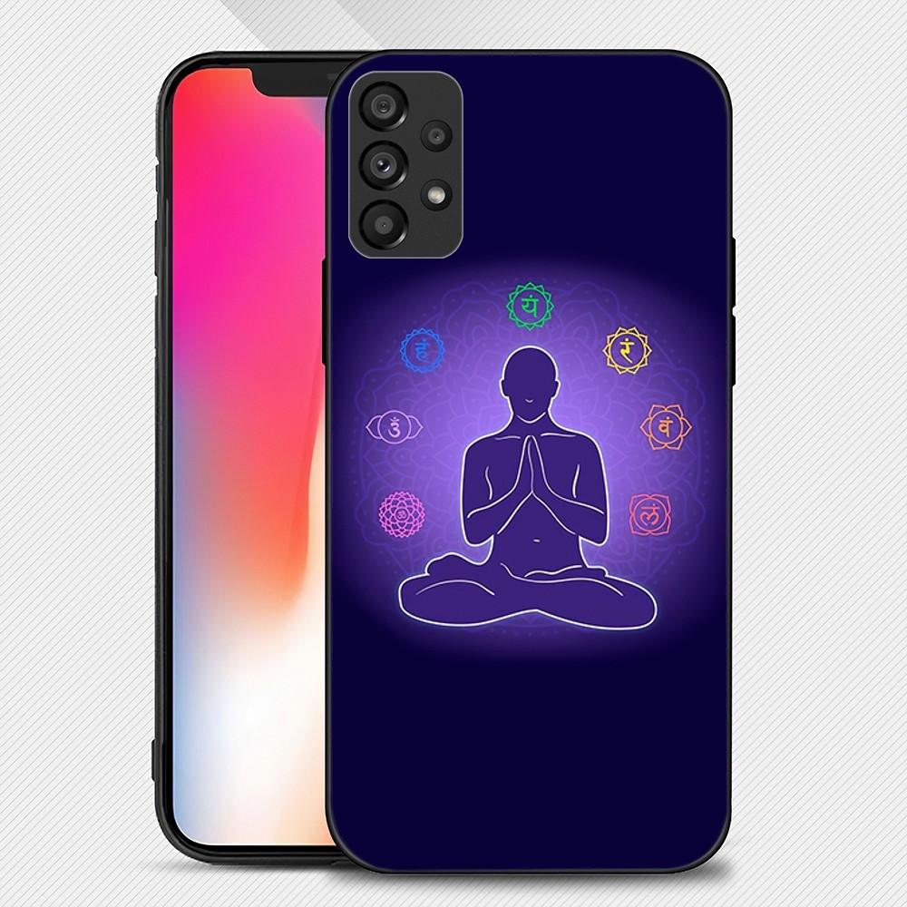 The Mandala Chakra Insist Yoga Phone Case For Samsung Galaxy S22 S23 Ultra S21 S20 FE Plus Note 20 Soft Cover
