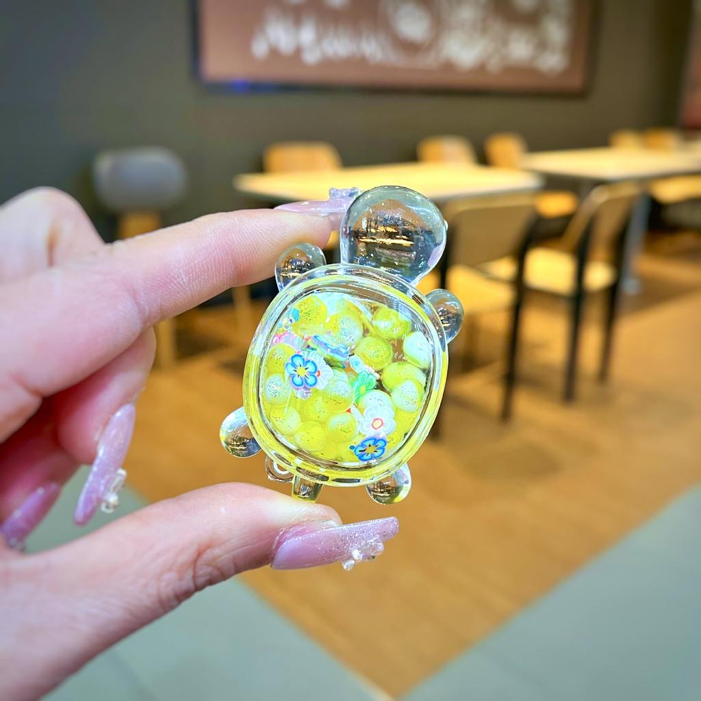 Diy Creative Table Toy Gift with Luminous Sand, Dazzling and Sparkling Turtle Ornaments