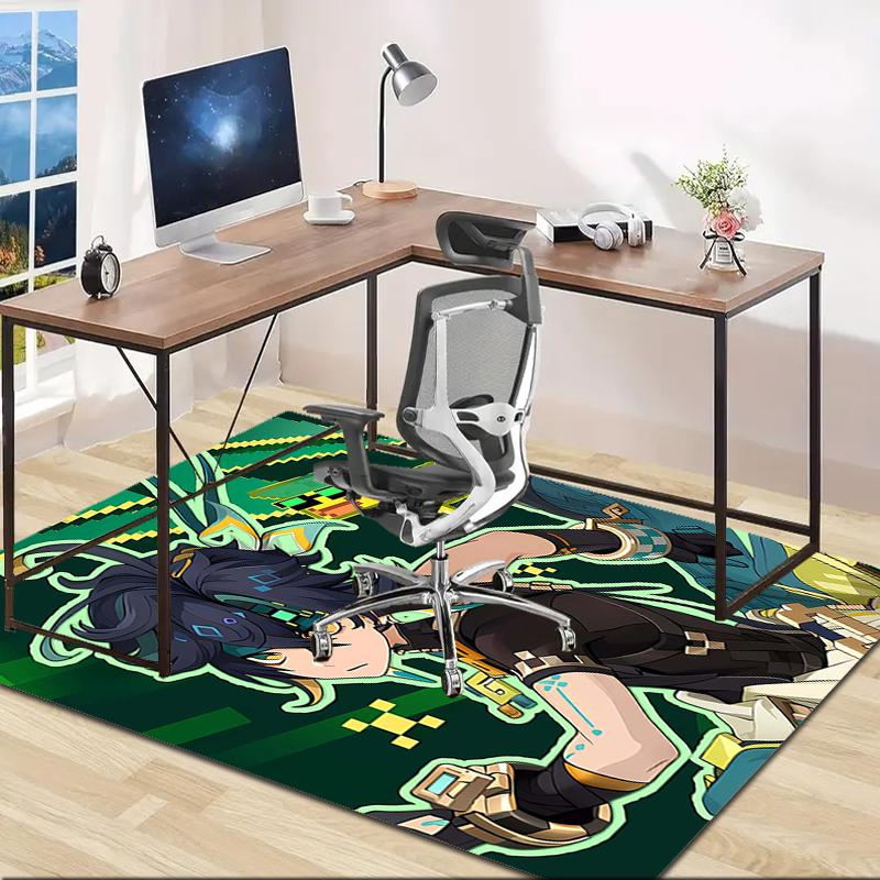 1pc Genshin Impact Kinich1 Design Area Rug - Non-Slip, Soft & Cozy Floor Mat for Living Room, Bedroom, Office - Indoor/Outdoor Decorative Carpet