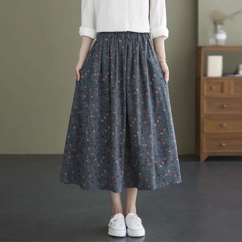 Women's Summer Casual Versatile Elastic Women's Skirts Loose Comfortable Large Size Half-length Skirt