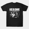Мужская черная футболка с принтом Alice In Chains Печать на трансферной бумаге без вырезания Хлопковая футболка