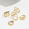 Женский набор колец «Геометрия ветра», премиальный металл, витой дизайн, универсальное открытое кольцо для указательного пальца